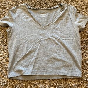 Wild Fable Gray Crop T-Shirt Short Sleeve